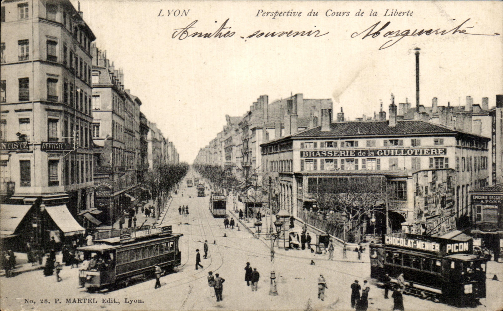 LYON — Perspective du Cours de la Liberté — P. MARTEL Edit., Lyon, n°28