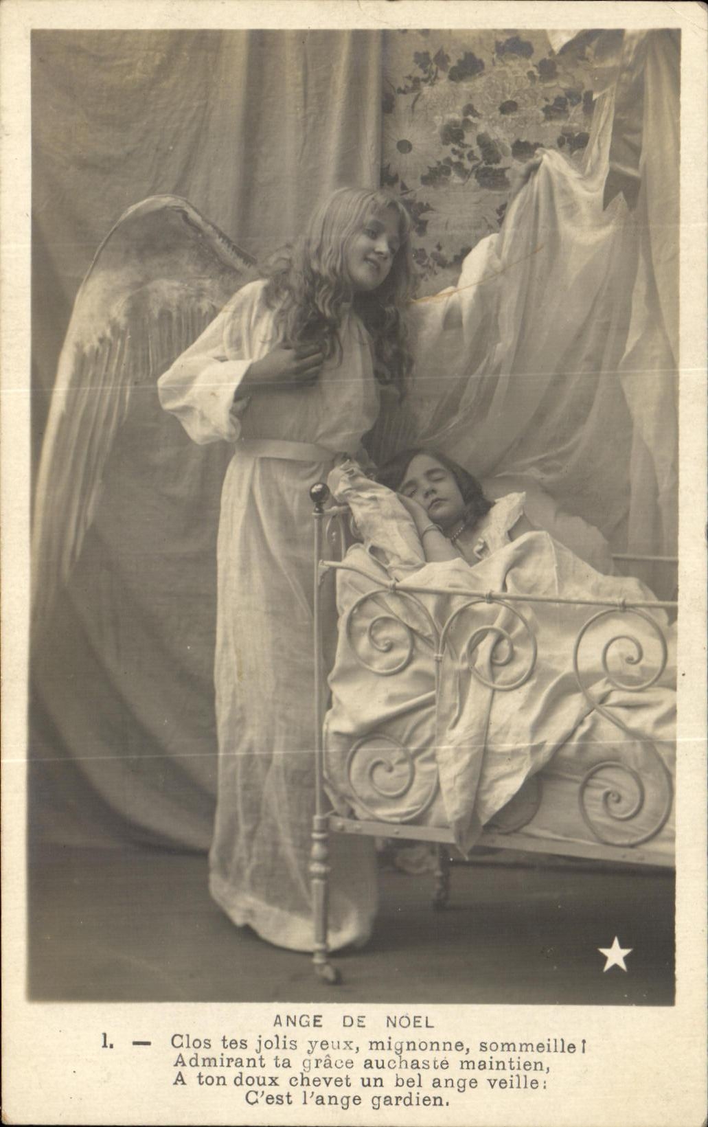 CPA Ange De Noel Fantaisie