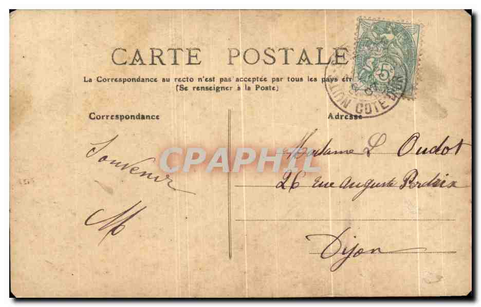 CPA Le Pont Des Amours Le Galant Amoureiux Guette Le Clair Corsage Femme — Rückseite