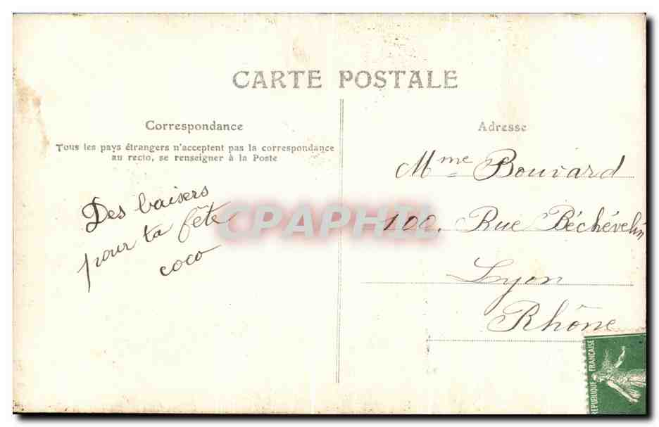 CPA Cueillies Pour Oous — Rückseite