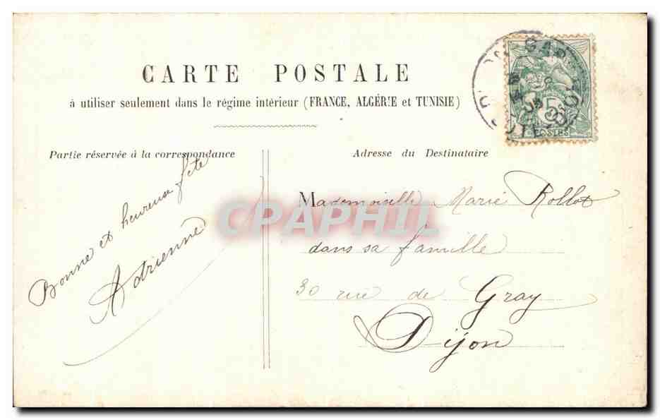 CPA Dhomas — Verso