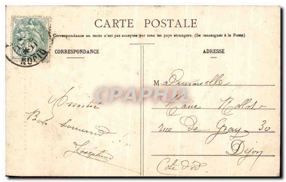 CPA Lyon Par de la Tete a 'Or Les drmoiries de la Ville de Lyon — Verso