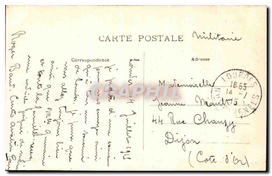 CPA Les Pyrenees Lourdes La Basilique et le Chateau fort — Verso