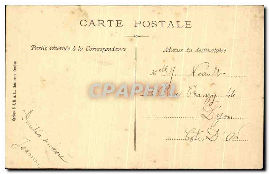 CPA Lac Leman Barque Vevey Bateau Suisse — Rückseite