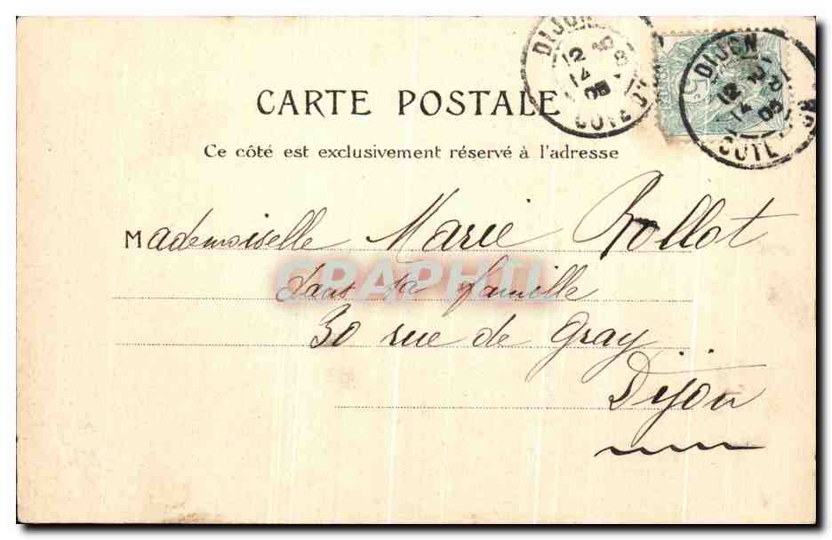 CPA Fantaisie FEme — Rückseite
