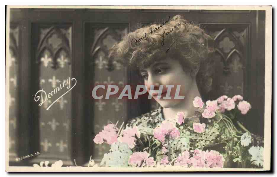 Femme avec bouquet de fleurs — Derminy — Stebbing.ph.