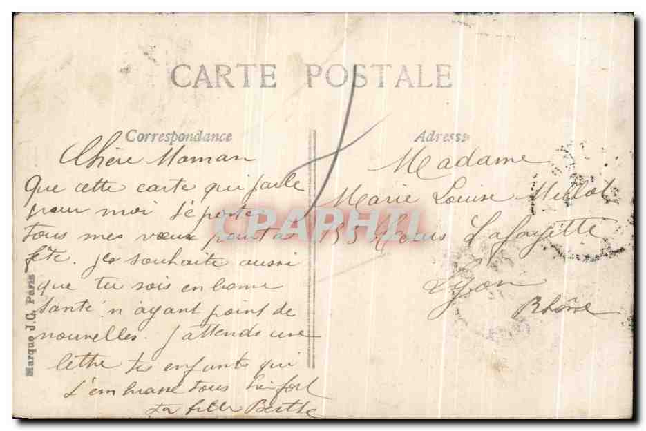 Femme en robe verte tenant un bouquet — Un baiser les accompagne — J.C. Paris, n° 803 — Reverso
