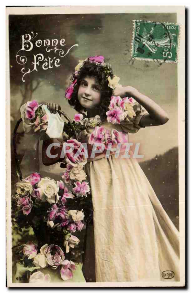 CPA Bonne Fete Enfant Fleurs