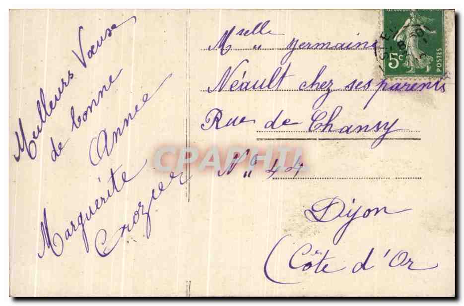 CPA Fantaisie Enfant Bonne Annee Fer a cheval — Rückseite