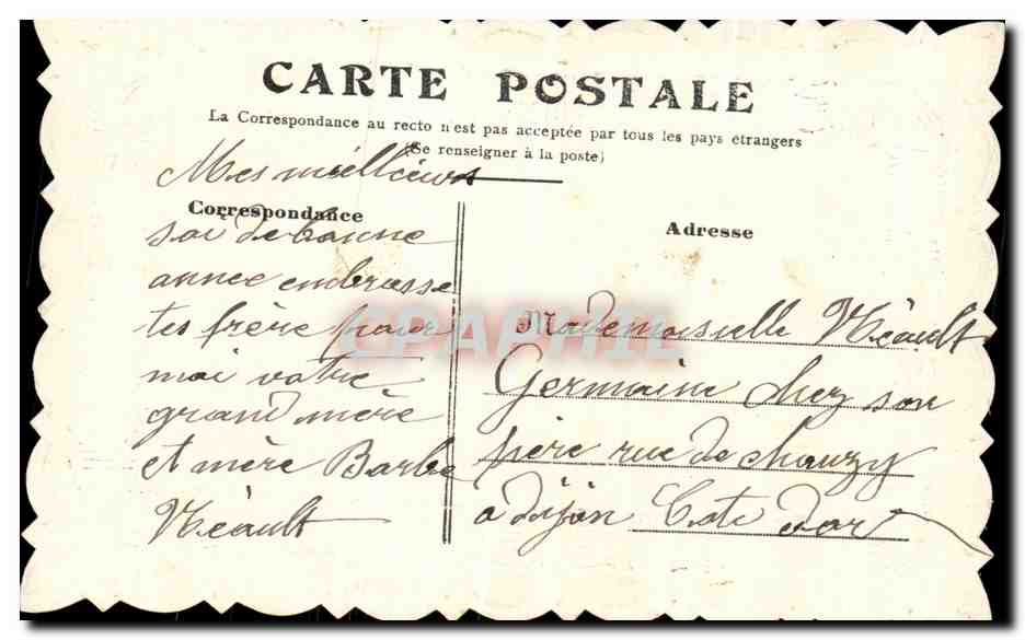 CPA Souvenir et Bonne Annee Fleurs Main  — Rückseite