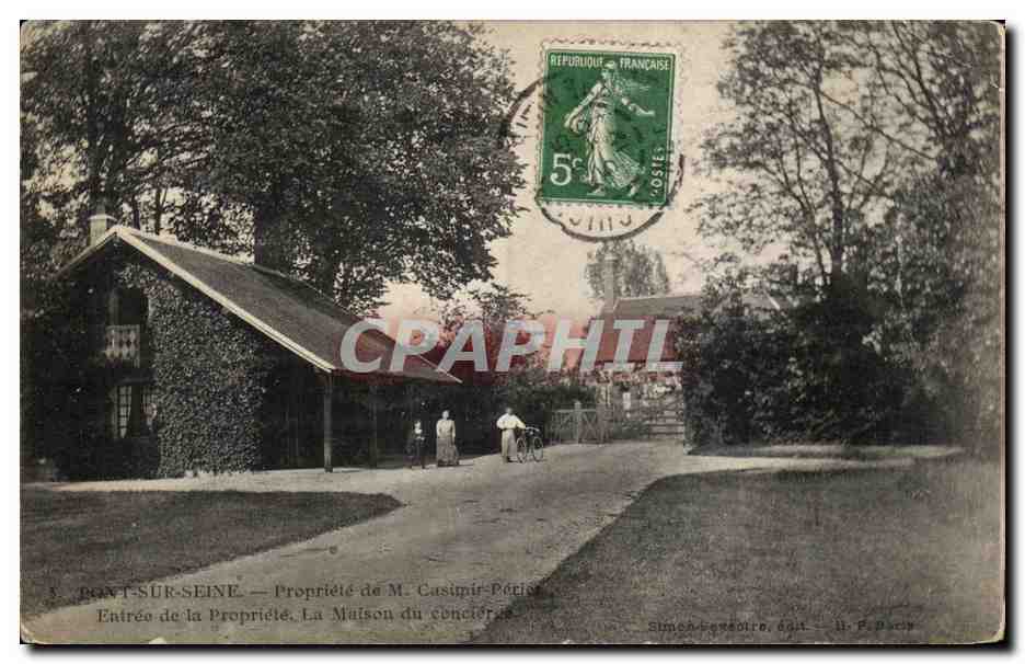 Pont-sur-Seine — Propriété de M. Casimir-Périer. Entrée de la Propriété. La Maison du concierge.