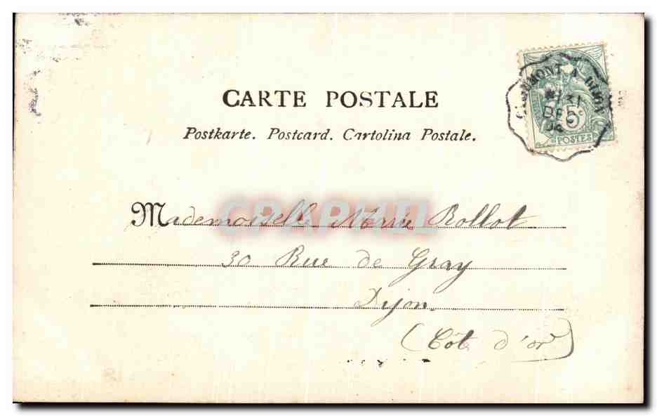 CPA Je Vous Pnvoie Mes Meilleurs Voeux Enfant Clown — Verso