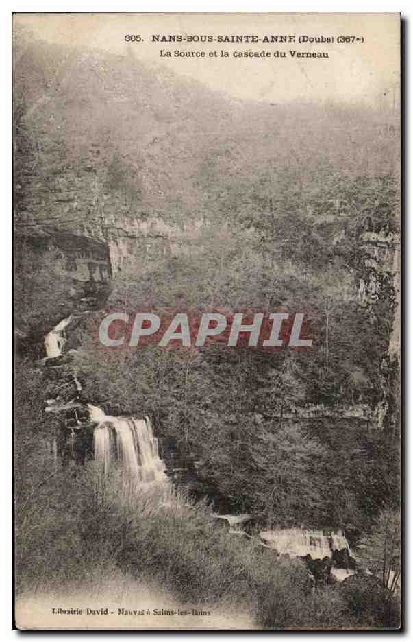 CPA Nans Sous Sainte Anne La Source et la Cascade du Verneuau