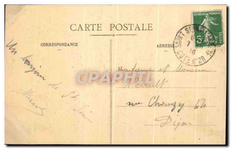CPA Saint Seint L'Abbaye L'Eglise d'apres une vieille llthographie — Rückseite