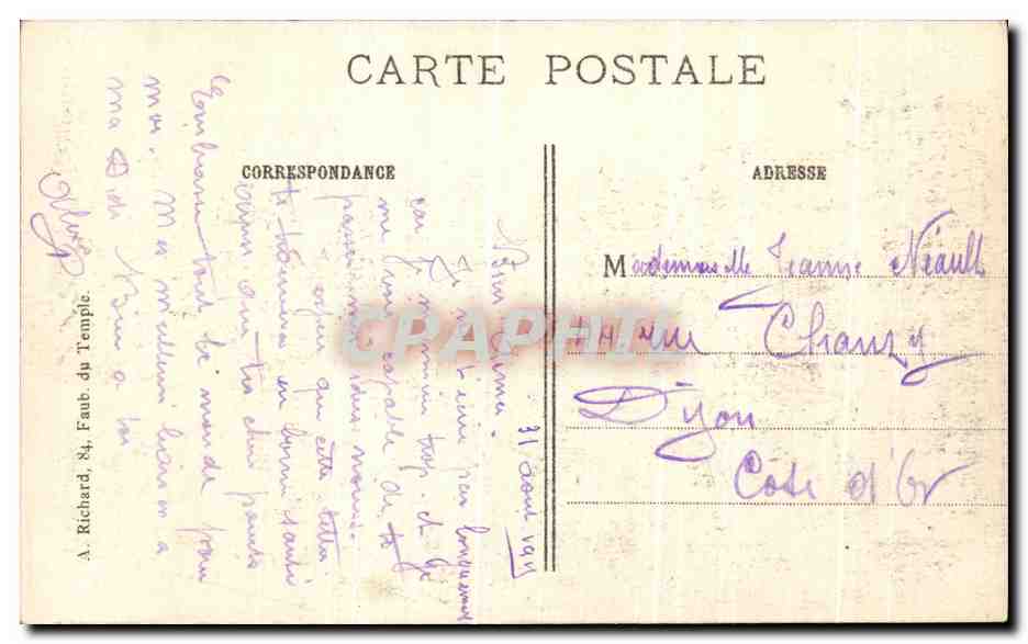 CPA La Grande guerre 1914 1915 Nieuport Aspect de la Ville apres sa destruction par les Allemands Militaria  — Rückseite