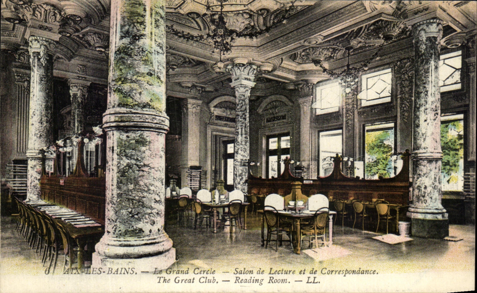 CPA Aix Les Bains Le Grand Cercle Salon de lecture et de Correspondance 