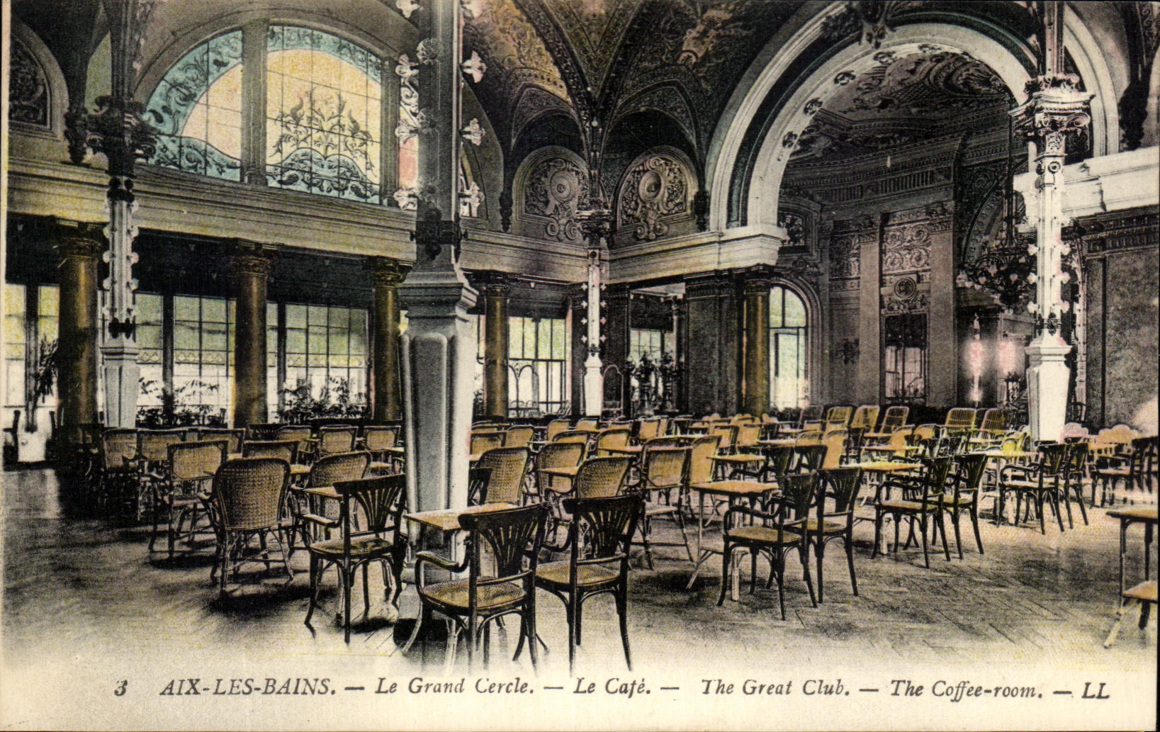 CPA Aix Les Bains Le Grand Cercle Le cafe