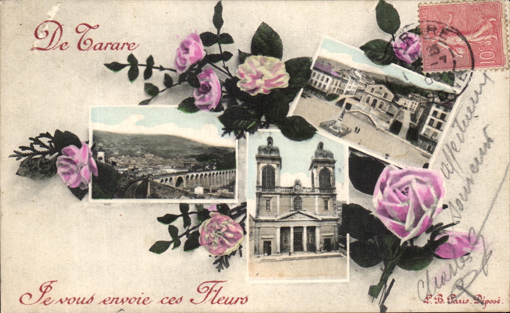 CPA De Tarare Je Vous Envoie Ces Fleurs