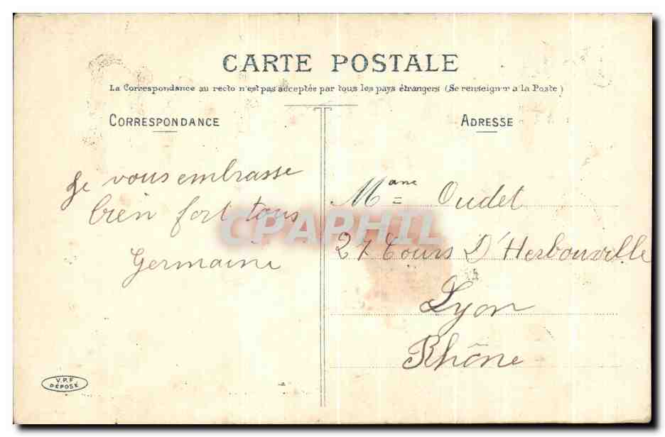 CPA De La Belle Ville De Dijon Fleurs — Rückseite
