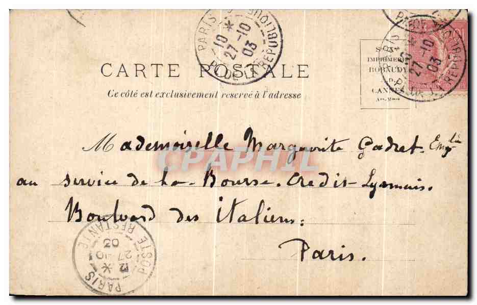 CPA Aix Les Bains Etablissement Thermal — Verso