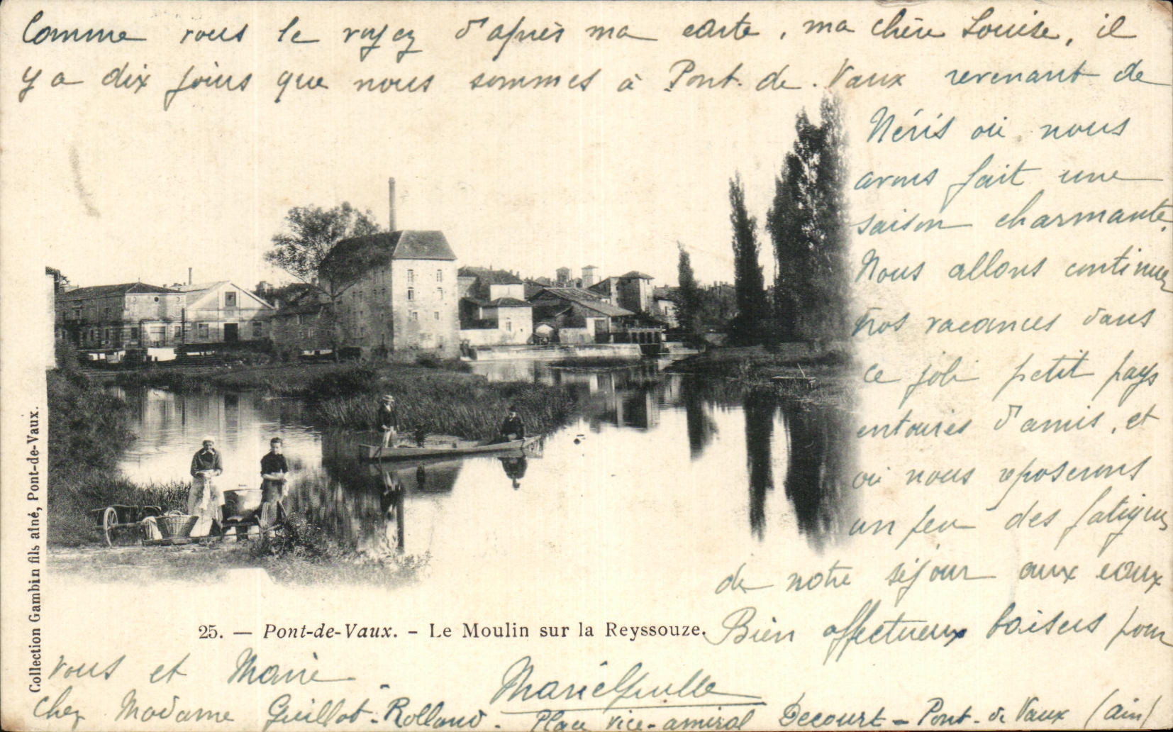 CPA Pont De Vaux Le Moulin Sur La Reyssouze Lavandieres