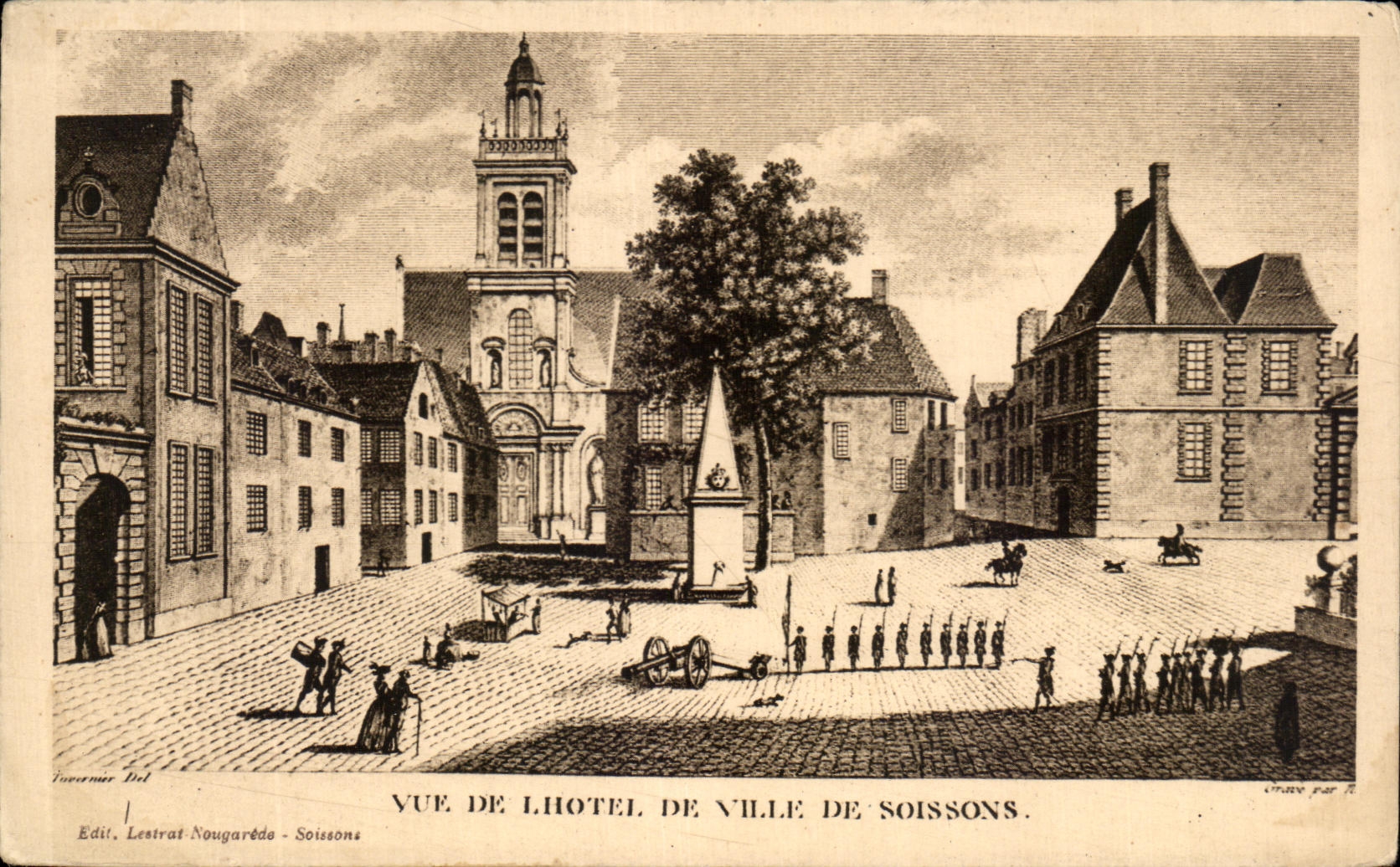 Hôtel de Ville de Soissons — vue historique — Lestraff-Nougarède, Soissons