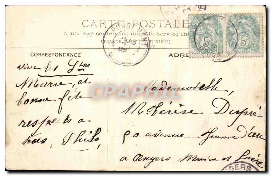 CPA Villersexel Le Chateau — Rückseite