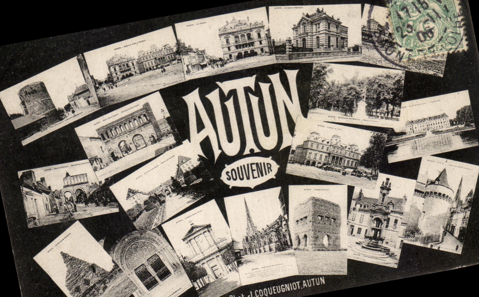 Autun — Souvenir — Éditeur Coqueugniot, Autun - Recto