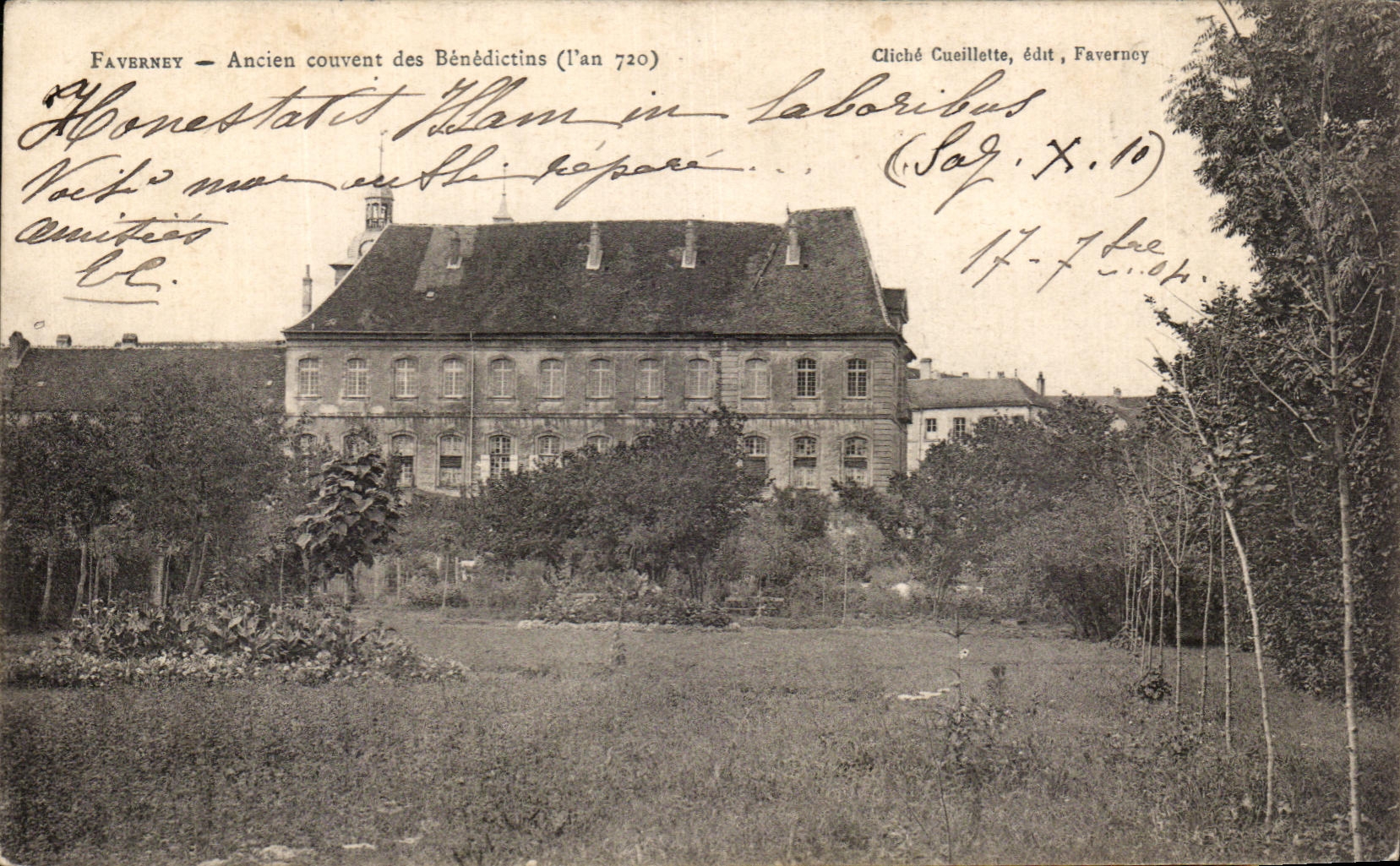 CPA Faverney Ancien couvent des Benedictins 