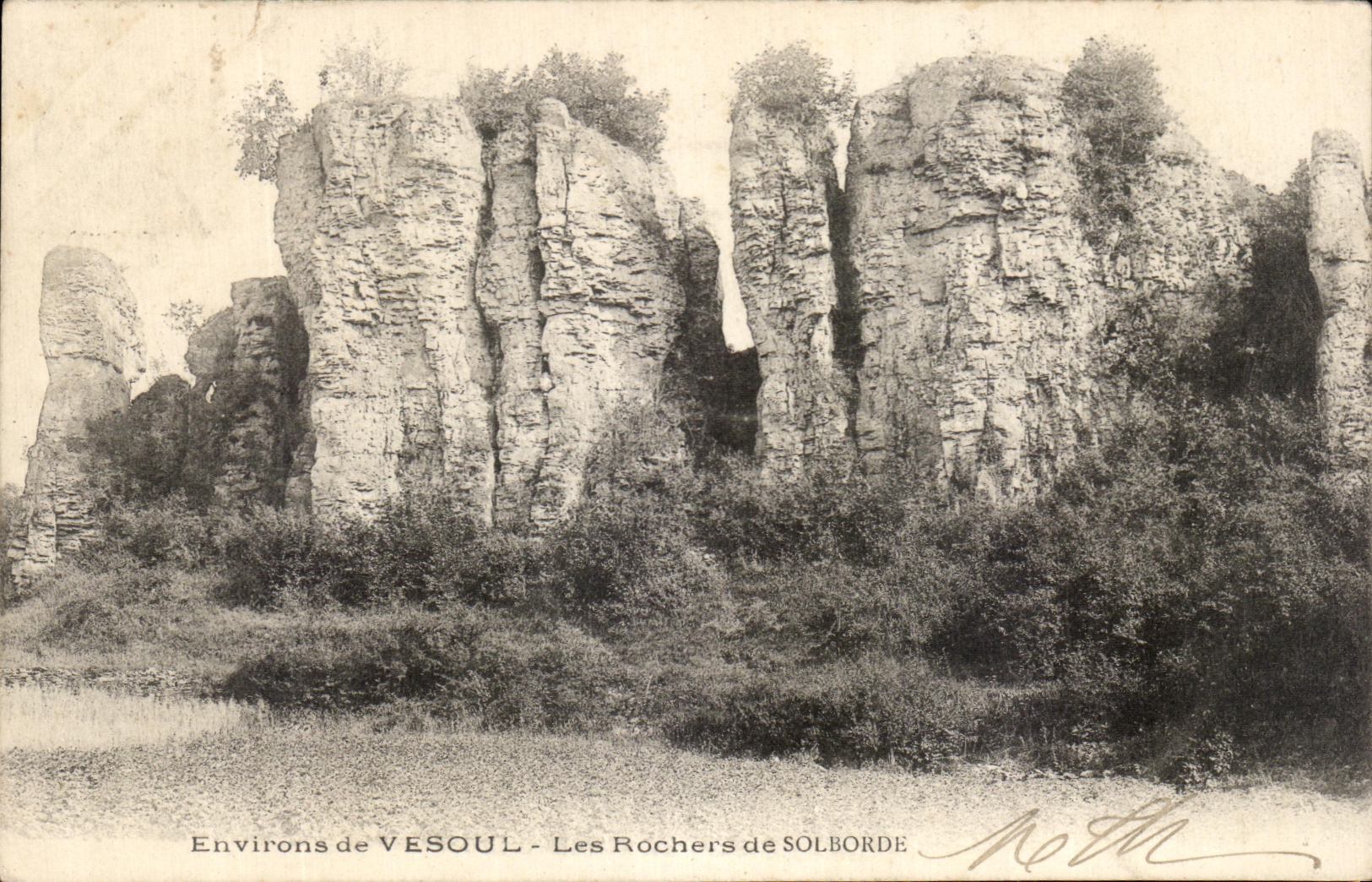 CPA Environs de Vesoul Les Rochers de Solborde