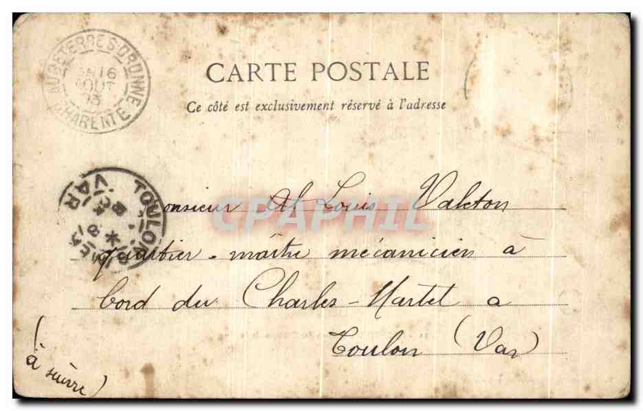 CPA Lalinde Ruine du Chateau de la Rue — Rückseite