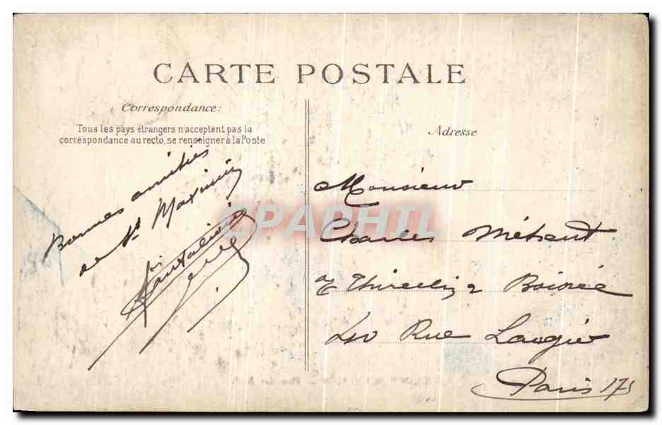 CPA Saint Maximin Rue des Juifs Judaica — Rückseite