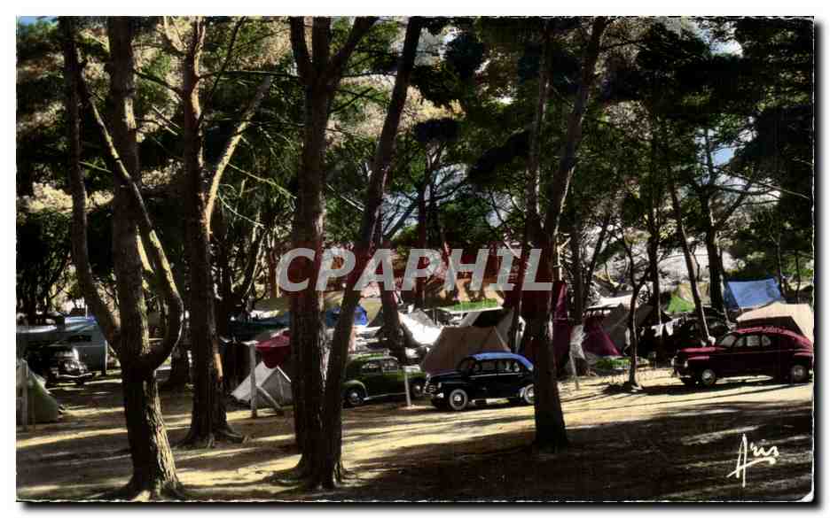 CPA Cote d'Azur Presqu'ile de Giens La capte Le Camp Camping 