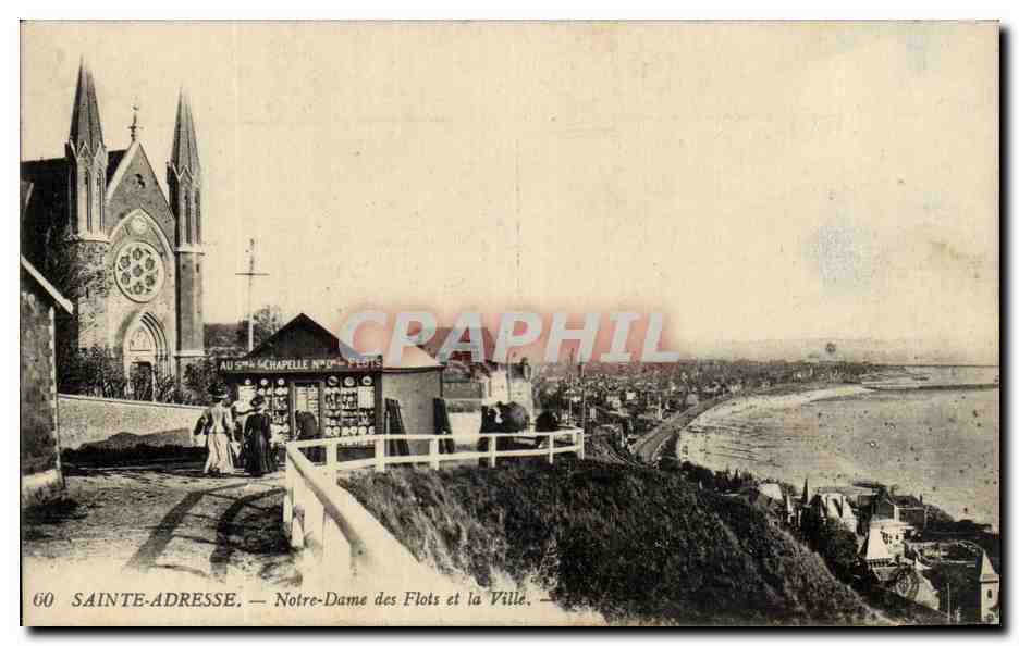 CPA Sainte Adresse Notre Dame des Flots et la Ville