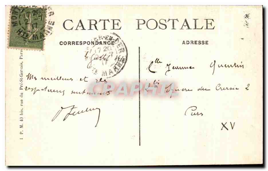 CPA Montier En Der Choeur de l'Eglise — Rückseite