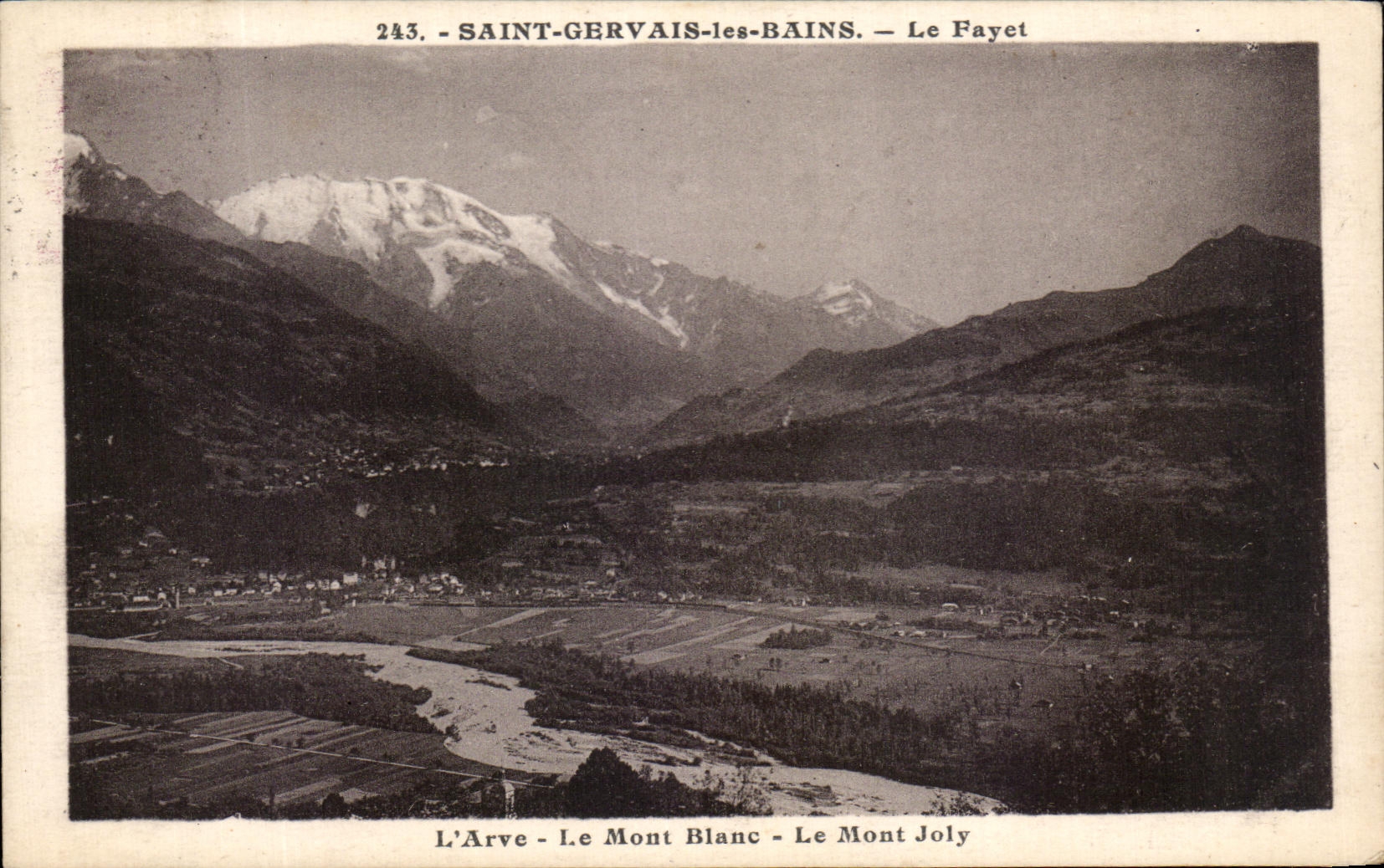 Saint-Gervais-les-Bains — Le Fayet — Vista del Monte Bianco e del Monte Joly
