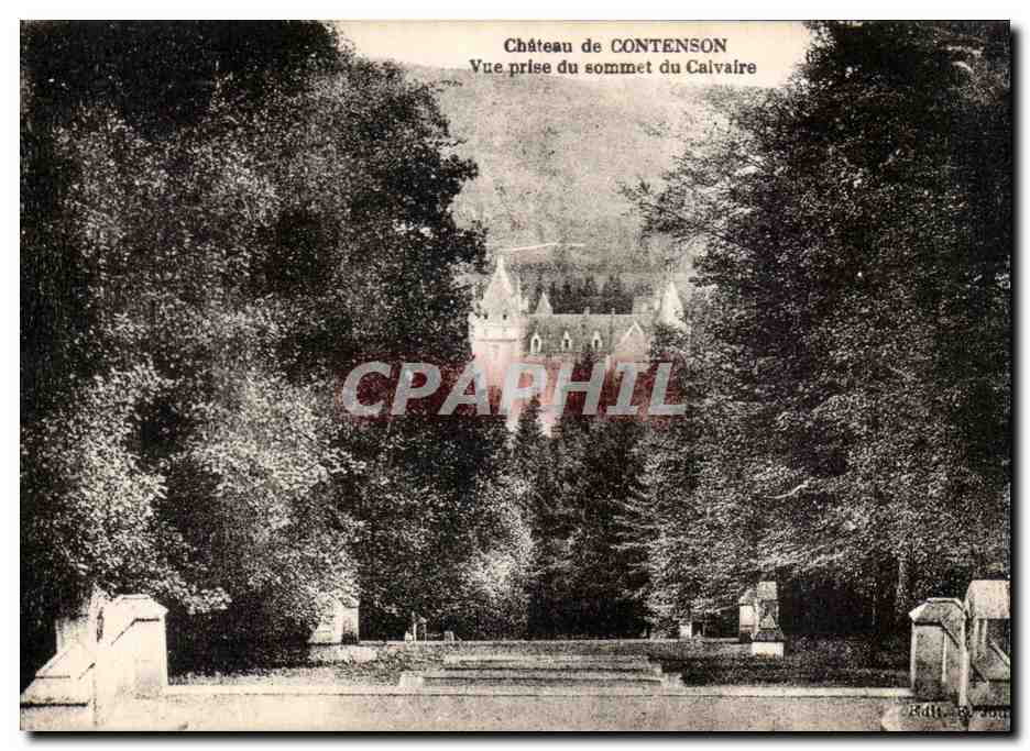 CPA Chateau de Contenson Vue prise du sommet du calvaire