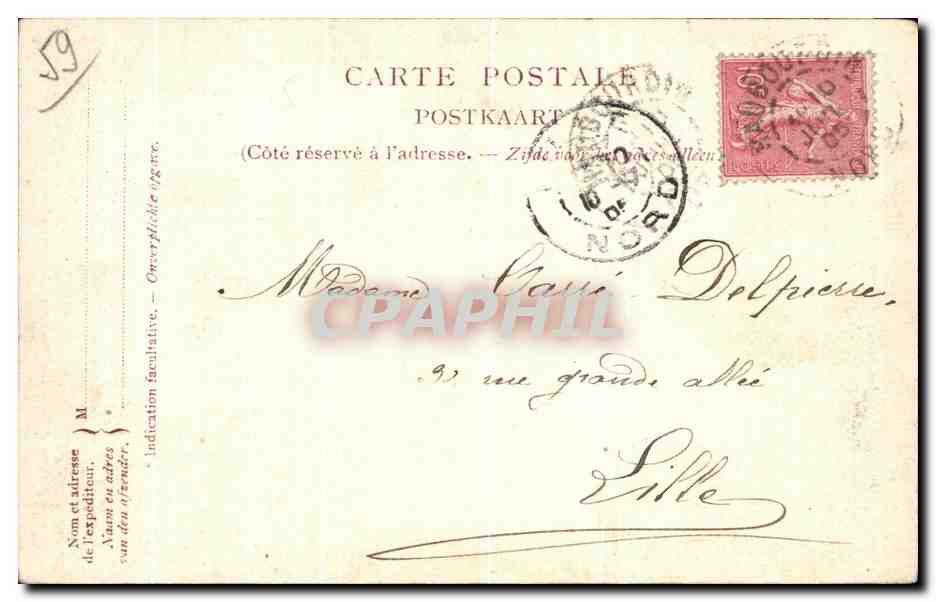 CPA Environs De Pecq Estaimbourg Chateau De Bourgogne Entree — Rückseite