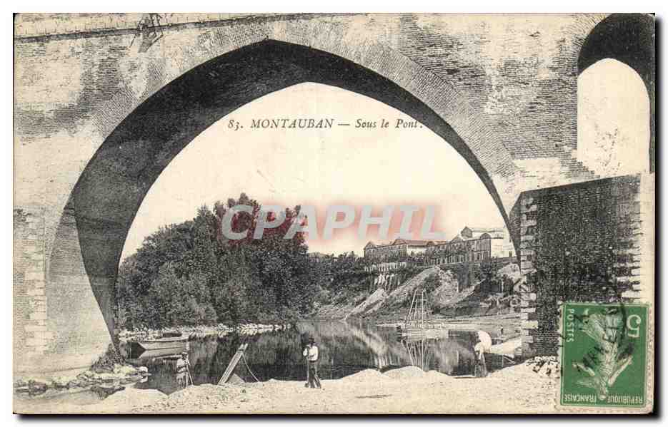 CPA Montauban Sous le Pont Terrassiers