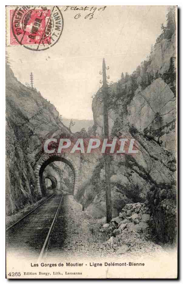 CPA Les Gorges de Moutier Ligne Delemont Bienne