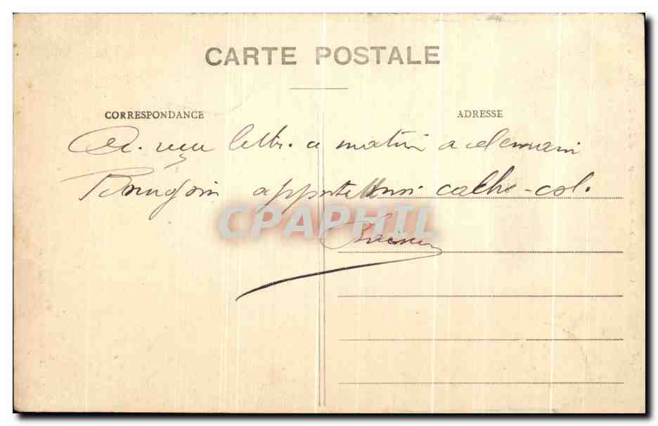 CPA Chambery La Colonne Des elephants — Rückseite