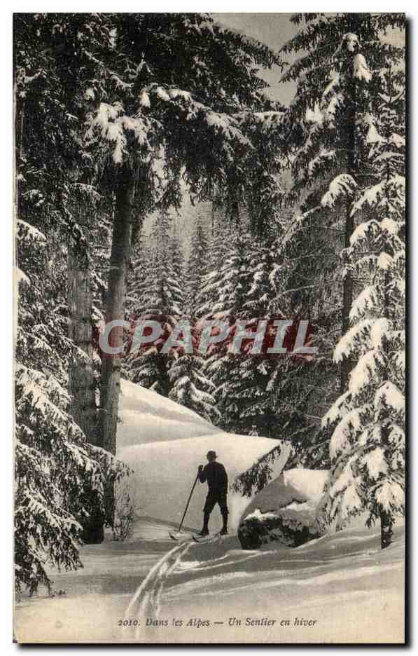 Dans les Alpes — Un Sentier en hiver — E. Reynaud, Éditeur