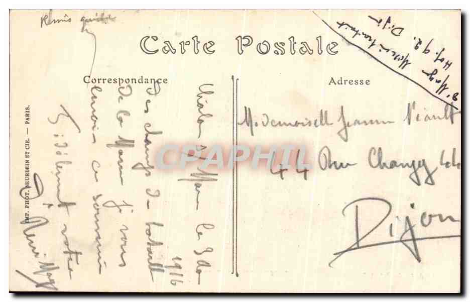 Village de Glannes (Marne) — après le bombardement — Visé Paris N° 425 — Verso