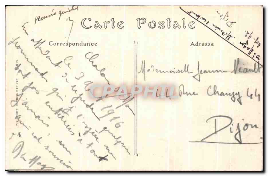 CPA Campagne De 1914 1915 Apres La Catastrophe Pres De Lizy sur Ourcq Vue Generale Train Militaria — Verso