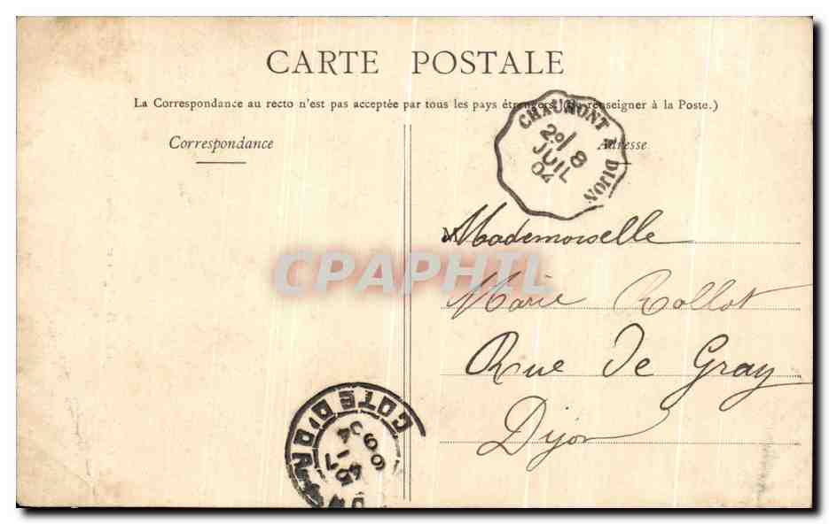 CPA Genlis Eglise Et Ecole De Garcons — Rückseite
