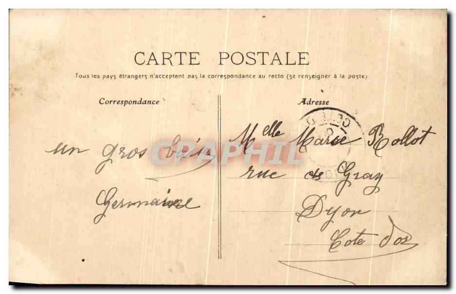 CPA Dijon Route De Plombieres Le Foulon — Rückseite