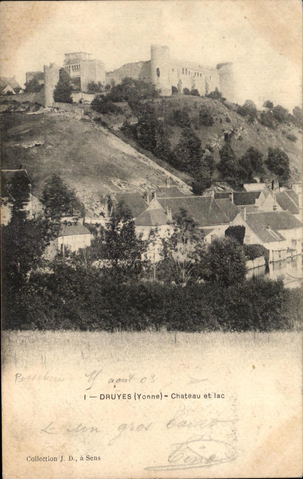 Druyes (Yonne) — Château et lac — Collection J. D., à Sens