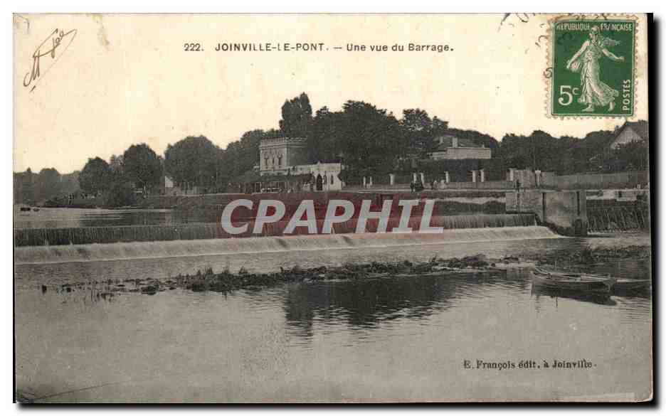 Joinville-le-Pont — Une vue du Barrage — E. François édit. à Joinville.