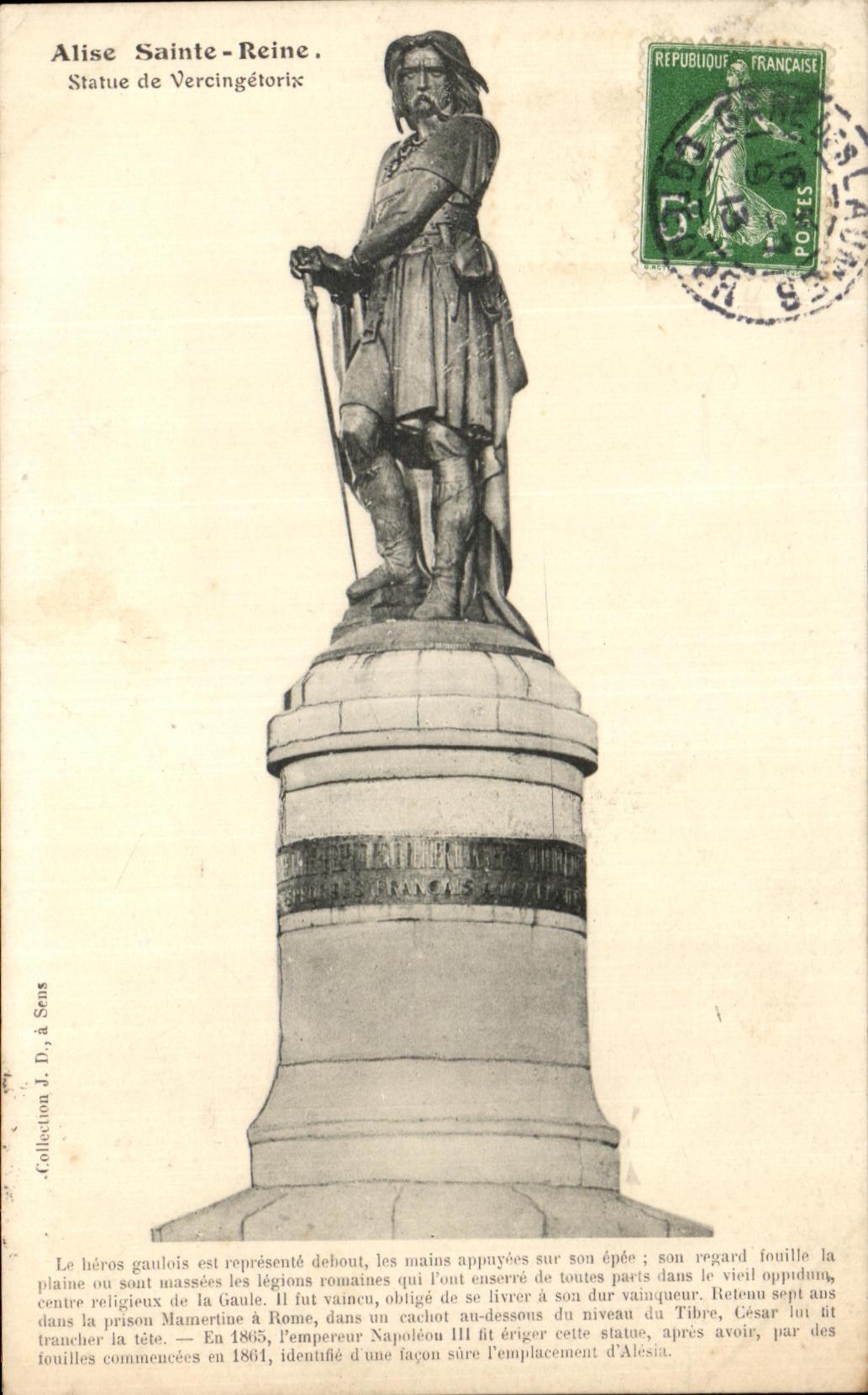 CPA Alise Sainte Reine Statue de Vercingetorin