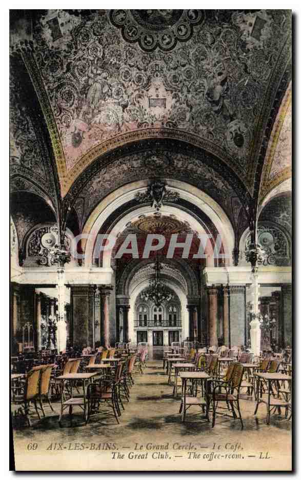 CPA Aix Les Bains Le Grand Cercle Le cafe